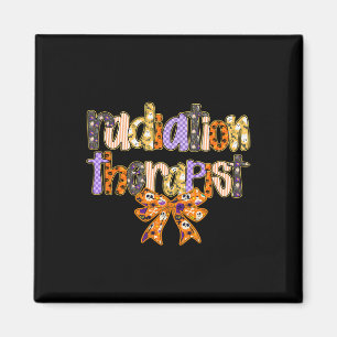 Radiation Therapist Halloween Coquette Pumpkin Rad Magnet