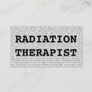Radiation Therapist Medical Words Business Card