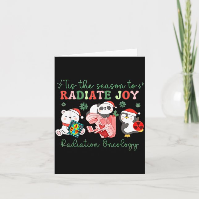 Radiation Therapy Christmas Radiation Therapy Radi Card (Front)