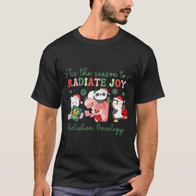Radiation Therapy Christmas Radiation Therapy Radi T-Shirt (Front)