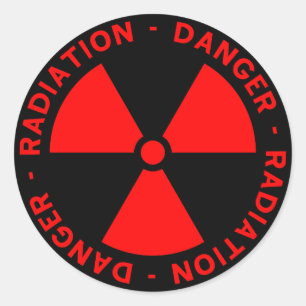 Radiation Warning Classic Round Sticker