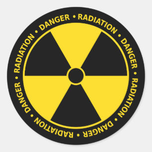 Radiation Warning Classic Round Sticker