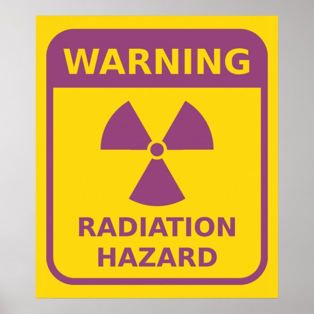 Radiation Warning Sign Poster (Front)