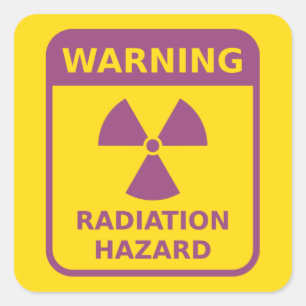 Radiation Warning Sign Sticker