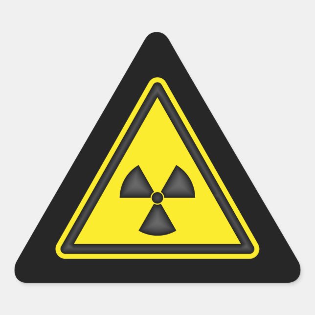 Radiation Warning Sign Sticker (Front)