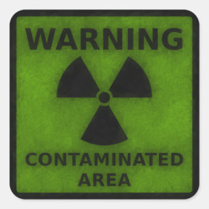 Radiation Warning Sticker