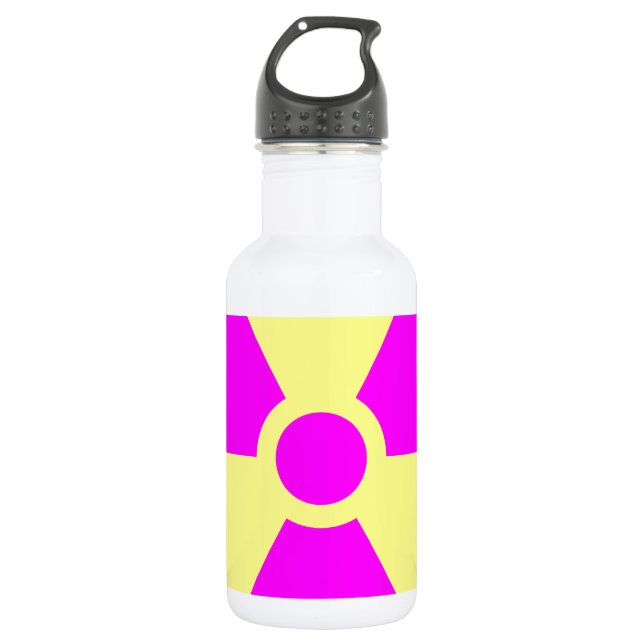 Radiation Warning Symbol 532 Ml Water Bottle (Front)