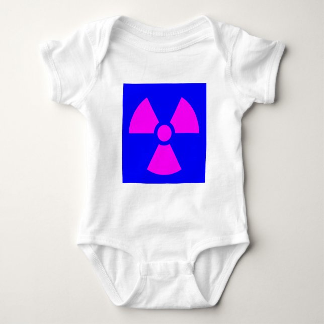 Radiation Warning Symbol Baby Bodysuit (Front)