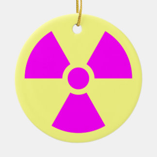 Radiation Warning Symbol Ceramic Tree Decoration