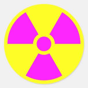 Radiation Warning Symbol Classic Round Sticker