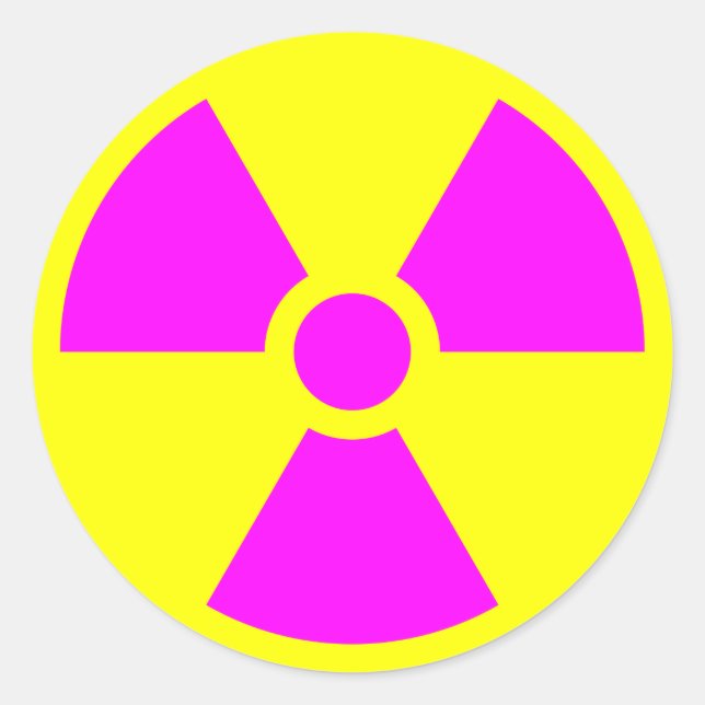 Radiation Warning Symbol Classic Round Sticker (Front)