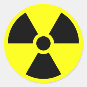 Radiation Warning Symbol Classic Round Sticker