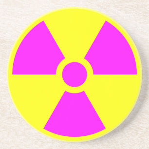 Radiation Warning Symbol Coaster