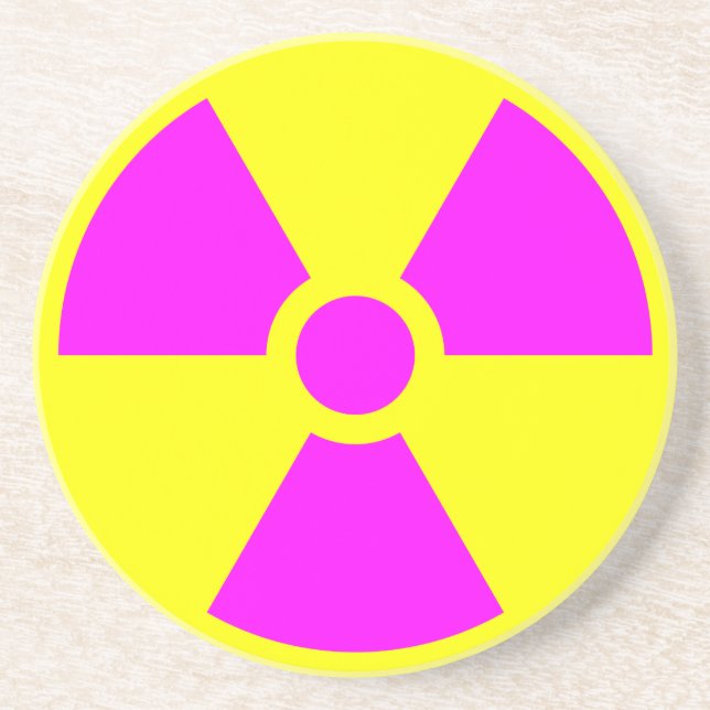 Radiation Warning Symbol Coaster (Front)