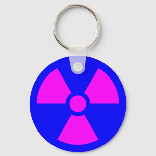 Radiation Warning Symbol Key Ring