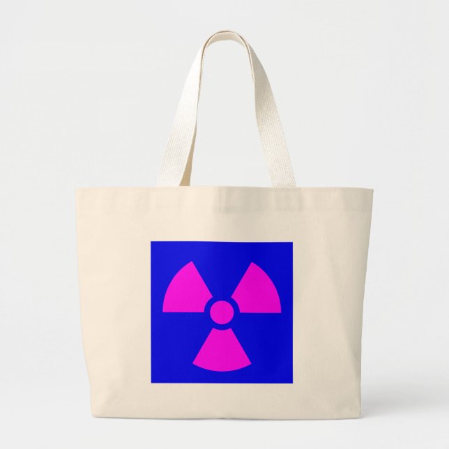 Radiation Warning Symbol Large Tote Bag (Front)
