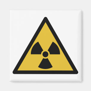 Radiation Warning Symbol Magnet