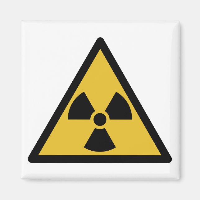 Radiation Warning Symbol Magnet (Front)