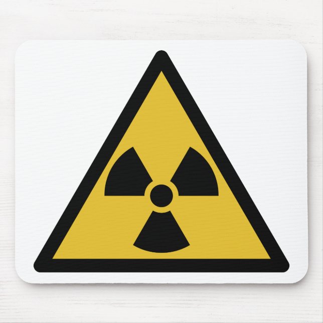 Radiation Warning Symbol Mouse Mat (Front)