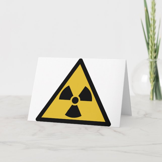 Radiation Warning Symbol (Radioactive Danger) Card (Front)