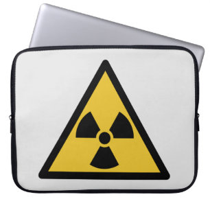 Radiation Warning Symbol (Radioactive Danger) Laptop Sleeve