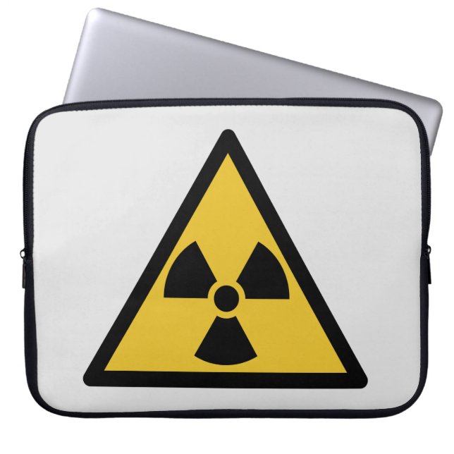 Radiation Warning Symbol (Radioactive Danger) Laptop Sleeve (Front)