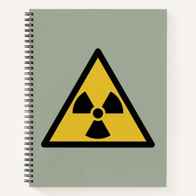 Radiation Warning Symbol (Radioactive Danger) Notebook (Front)