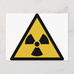 Radiation Warning Symbol (Radioactive Danger) Postcard