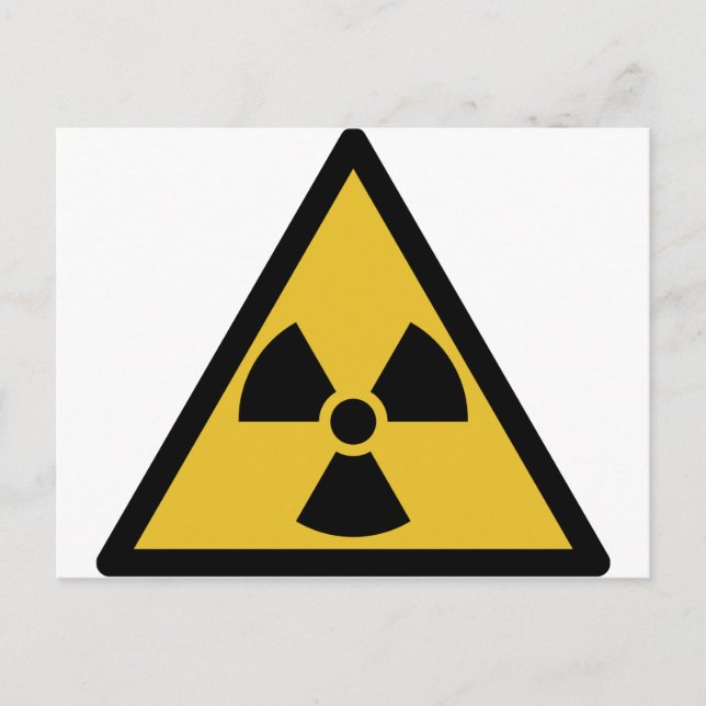 Radiation Warning Symbol (Radioactive Danger) Postcard (Front)