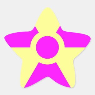 Radiation Warning Symbol Star Sticker