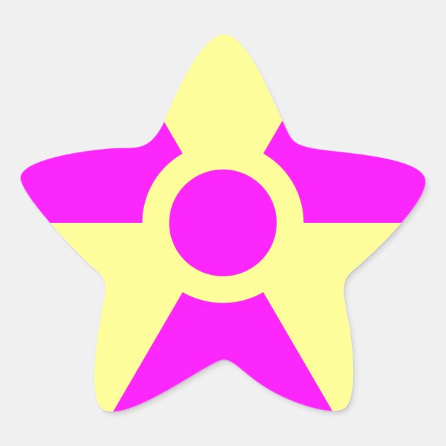Radiation Warning Symbol Star Sticker (Front)