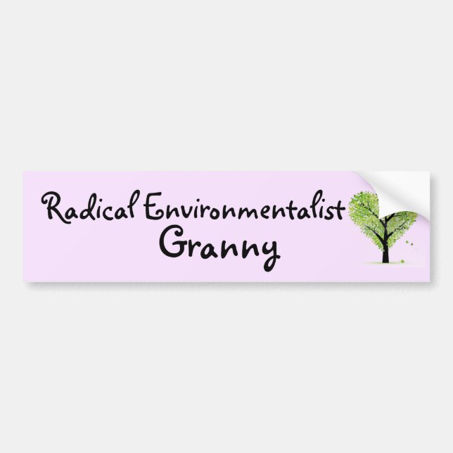 Radical Environmentalist Granny Bumper Sticker (Front)