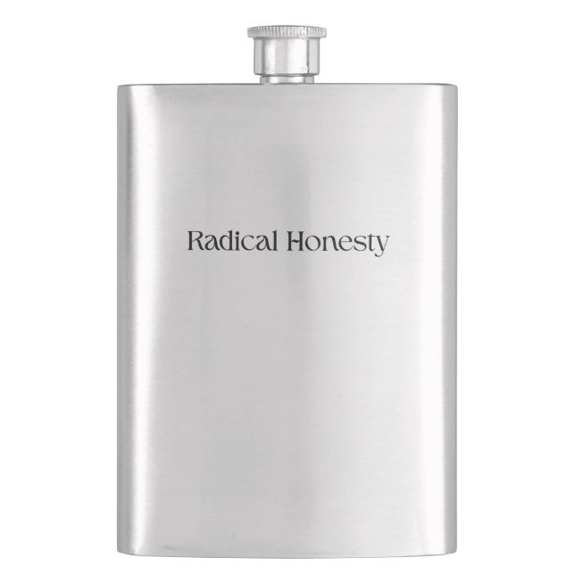 Radical Honesty Stainless Steel Flask (Front)