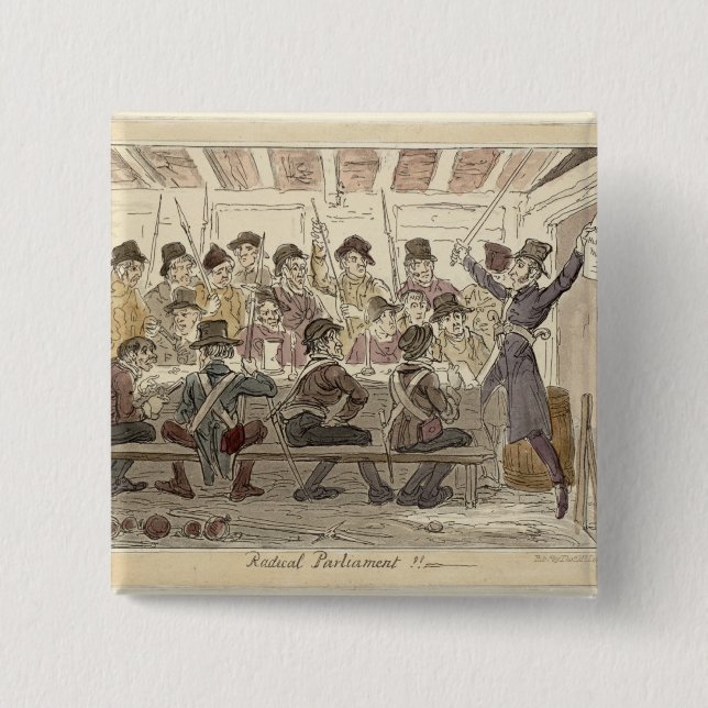 Radical Parliament !!' 15 Cm Square Badge (Front)