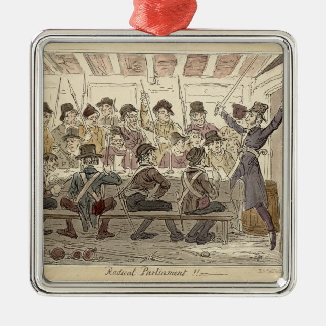 Radical Parliament !!' Metal Tree Decoration (Front)