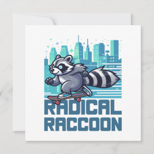 Radical Racoon Urban Skateboarder