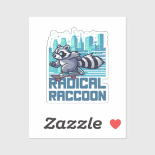 Radical Racoon Urban Skateboarder