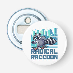 Radical Racoon Urban Skateboarder Bottle Opener