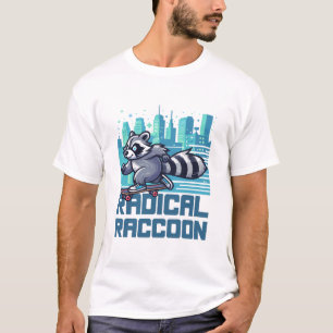 Radical Racoon Urban Skateboarder T-Shirt