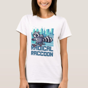 Radical Racoon Urban Skateboarder T-Shirt