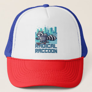 Radical Racoon Urban Skateboarder Trucker Hat