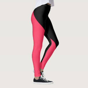 Radical Red and Black Leggings