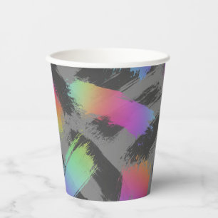 radical retro rainbow : paper cups