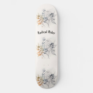 Radical Rider, Berries Abstract, Minimalist Skateboard