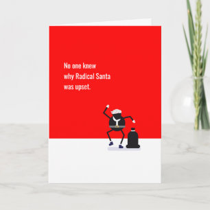 Radical Santa Claus Resist Funny memes CUSTOM TEXT Holiday Card