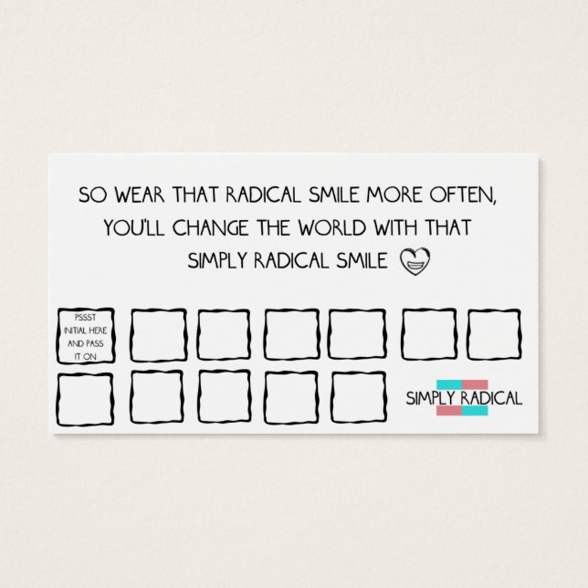 Radical Smile Affirmations (Back)