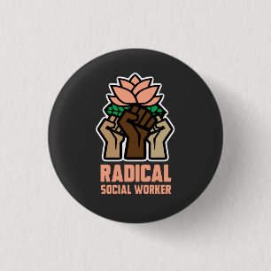 Radical Social Worker 3 Cm Round Badge