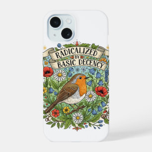 Radicalised by Basic Decency Aesthetic Art Bird iPhone 15 Case