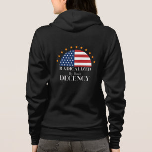 Radicalised by Basic Decency USA Flag Hoodie