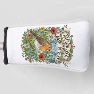 Radicalized by Basic Decency Aesthetic Art Bird Golf Head Cover